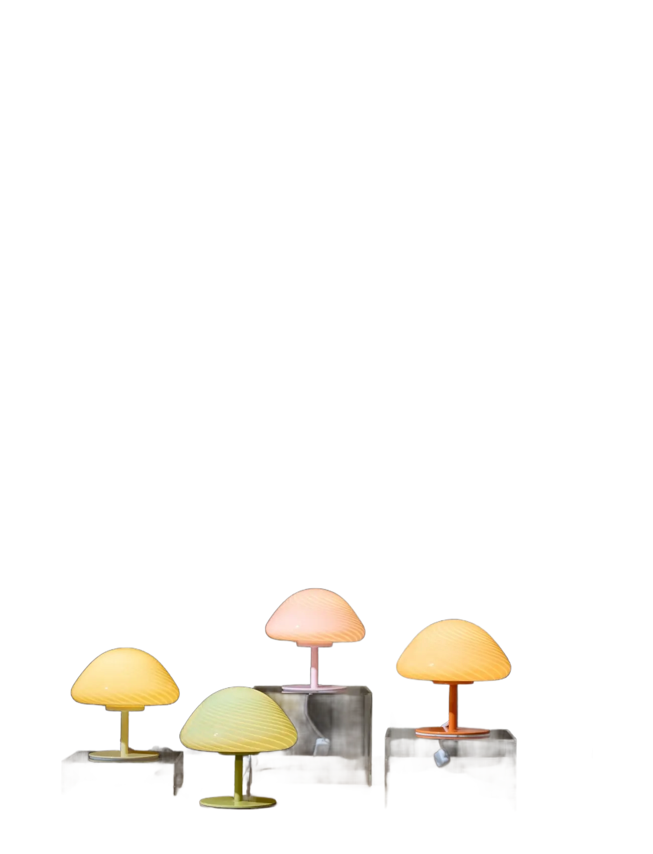 Halo Design - Candy Mini mush table lamp, glass head, metal base Rose - laveste priser - rose - 5