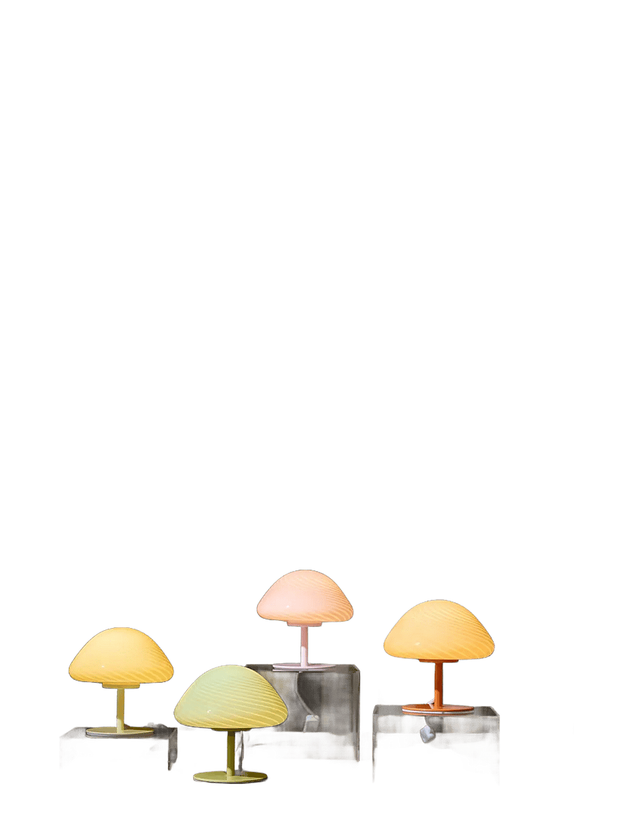 Halo Design - Candy Mini mush table lamp, glass head, metal base Rose - schreibtisch- & tischlampen - rose - 5