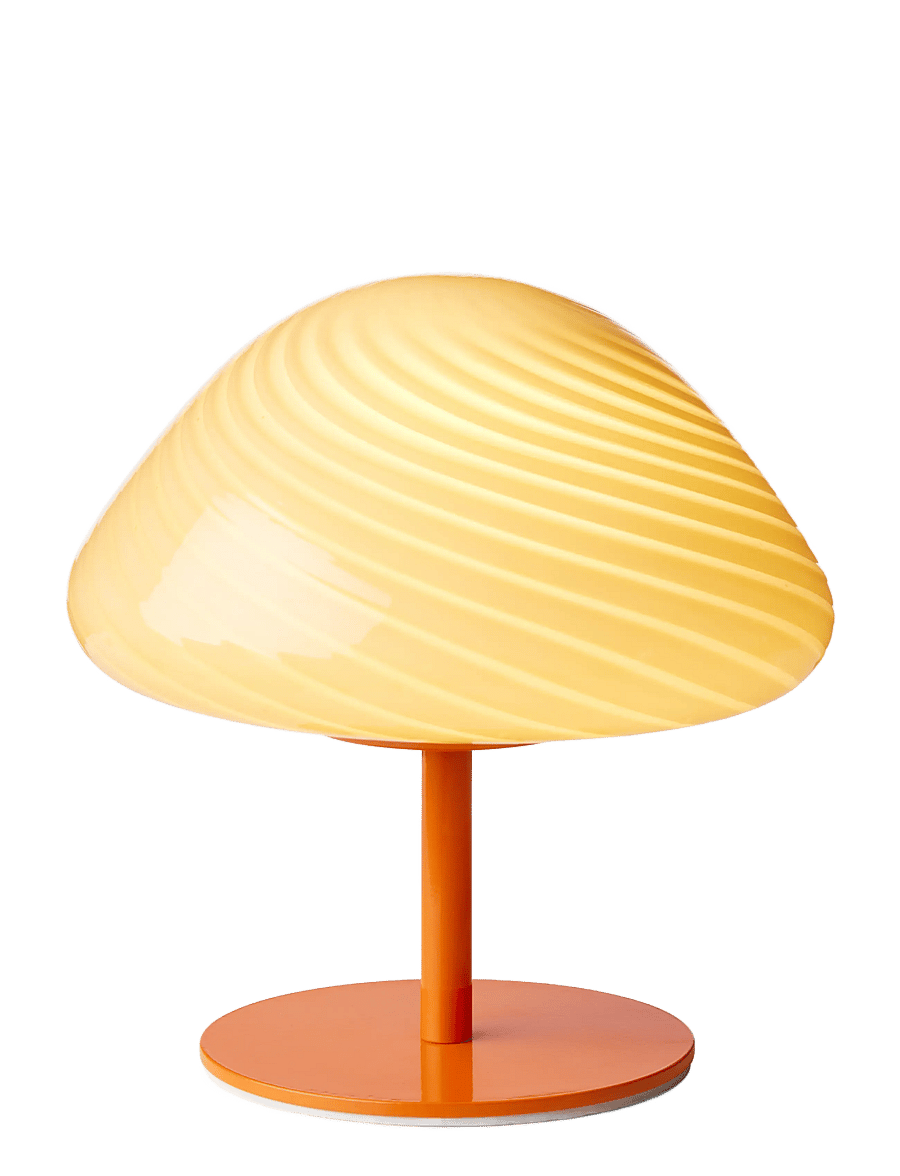 Halo Design - Candy Mini mush table lamp, glass head, metal base - laualambid - orange - 1