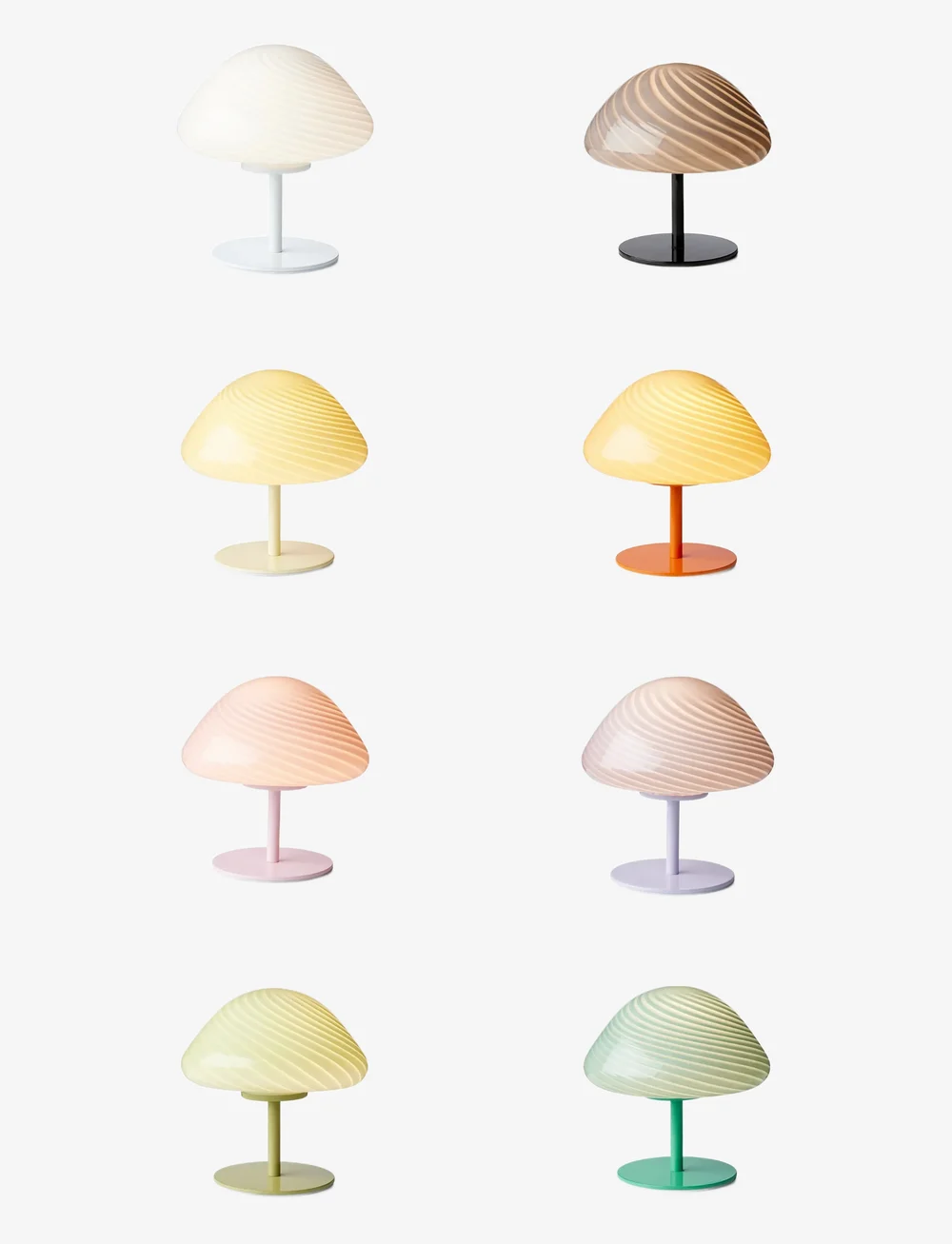 Halo Design - Candy Mini mush table lamp, glass head, metal base - laualambid - orange - 2