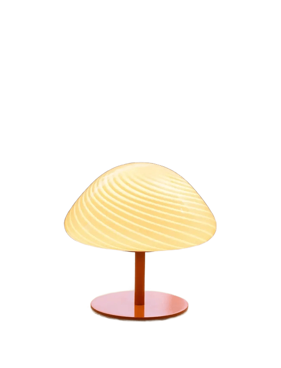Halo Design - Candy Mini mush table lamp, glass head, metal base - laualambid - orange - 5