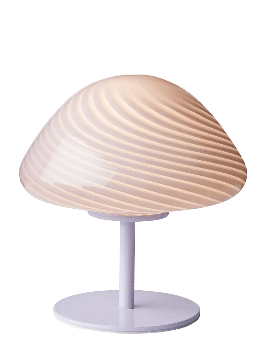 Halo Design - Mini mush table lamp, glass head, metal base - laualambid - purble - 1