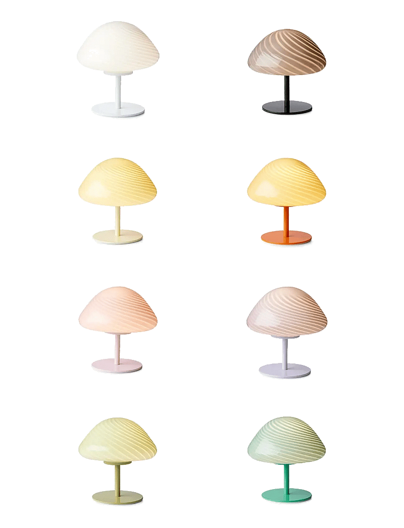 Halo Design - Mini mush table lamp, glass head, metal base - schreibtisch- & tischlampen - purble - 3