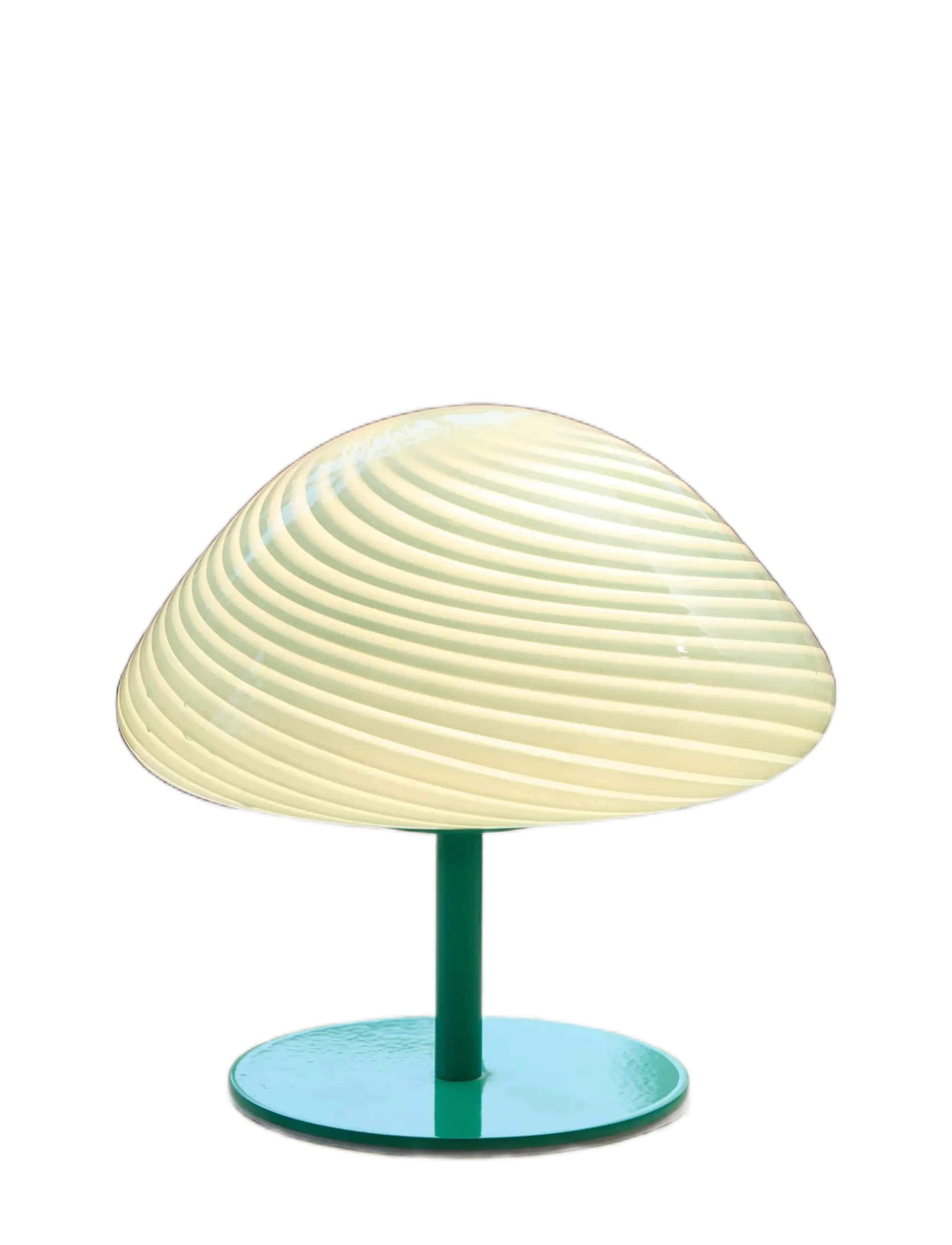 Halo Design - Mini mush table lamp, glass head, metal base - laualambid - turquoise - 5