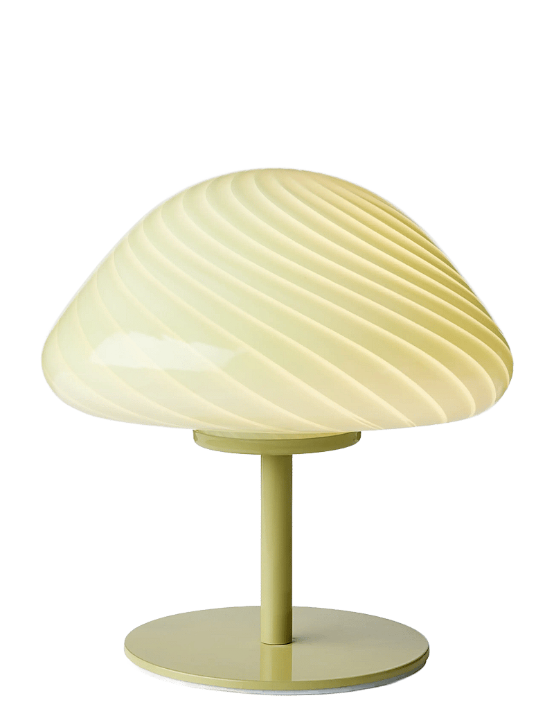 Halo Design - Candy Mini mush table lamp, glass head, metal base - schreibtisch- & tischlampen - olive - 0