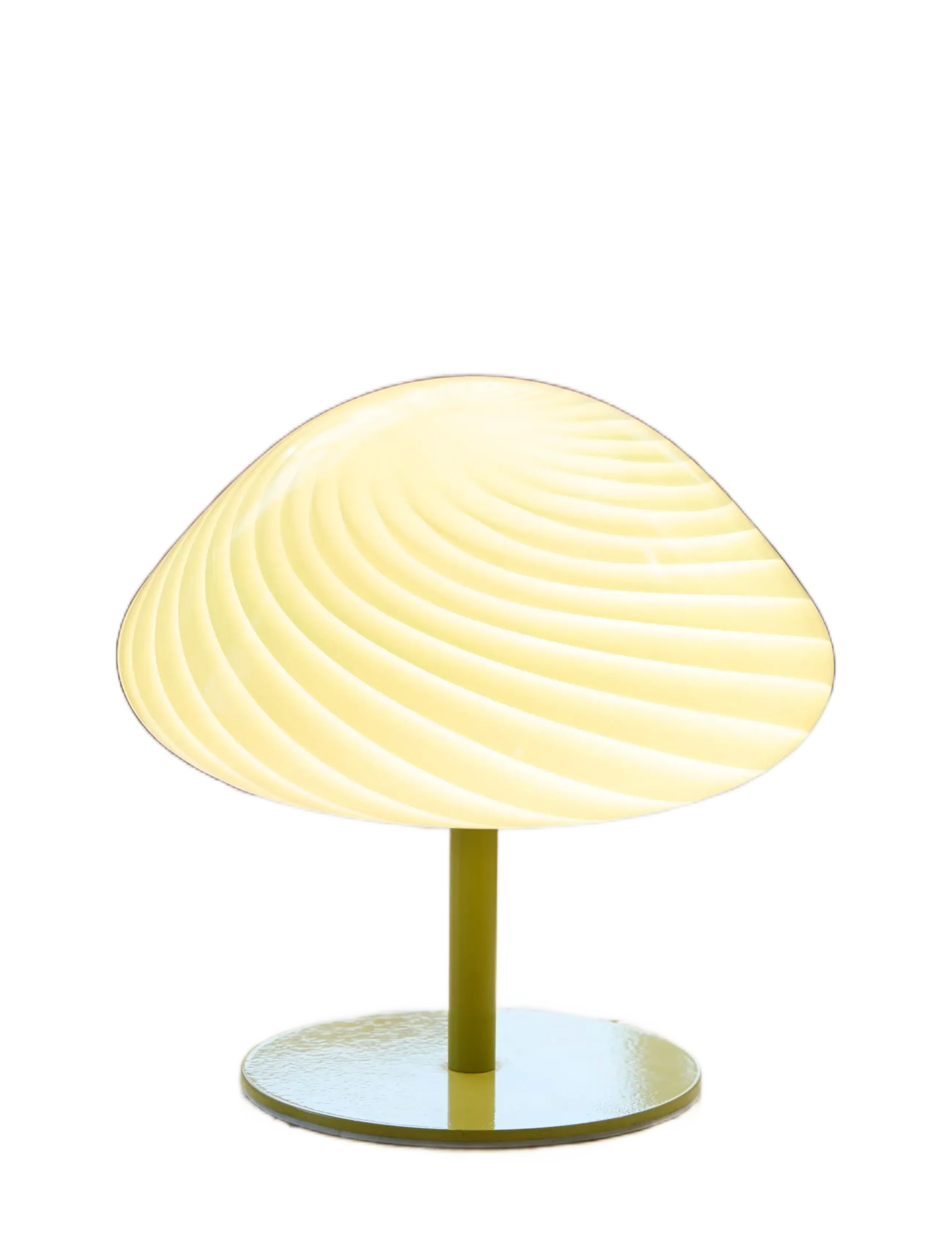 Halo Design - Candy Mini mush table lamp, glass head, metal base - laualambid - olive - 3
