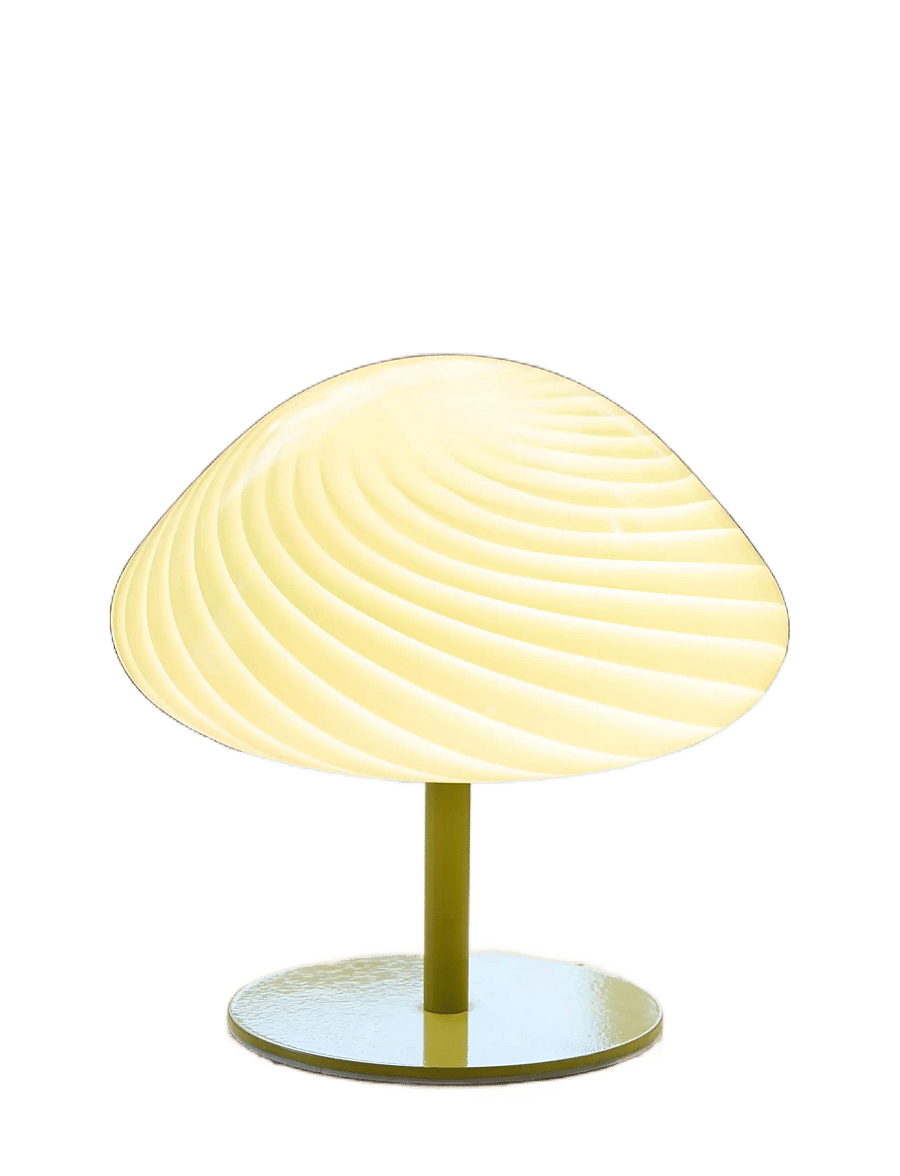 Halo Design - Candy Mini mush table lamp, glass head, metal base - laualambid - olive - 3