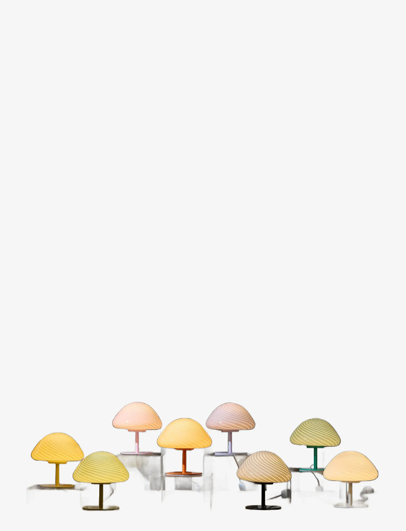 Halo Design - Candy Mini mush table lamp, glass head, metal base - shop by price - olive - 3