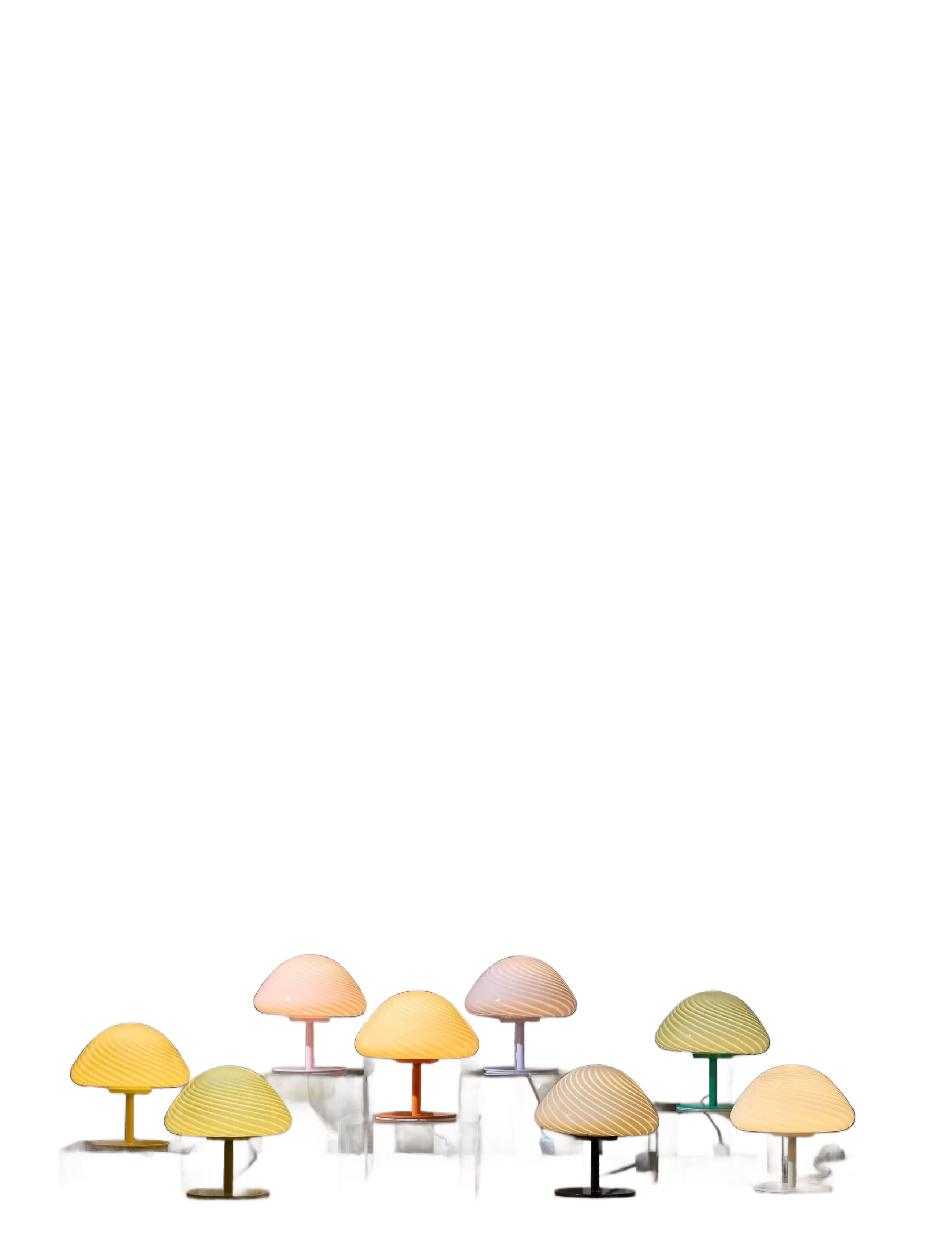 Halo Design - Candy Mini mush table lamp, glass head, metal base - laualambid - olive - 4