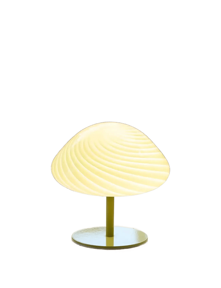Halo Design - Candy Mini mush table lamp, glass head, metal base - laualambid - olive - 5