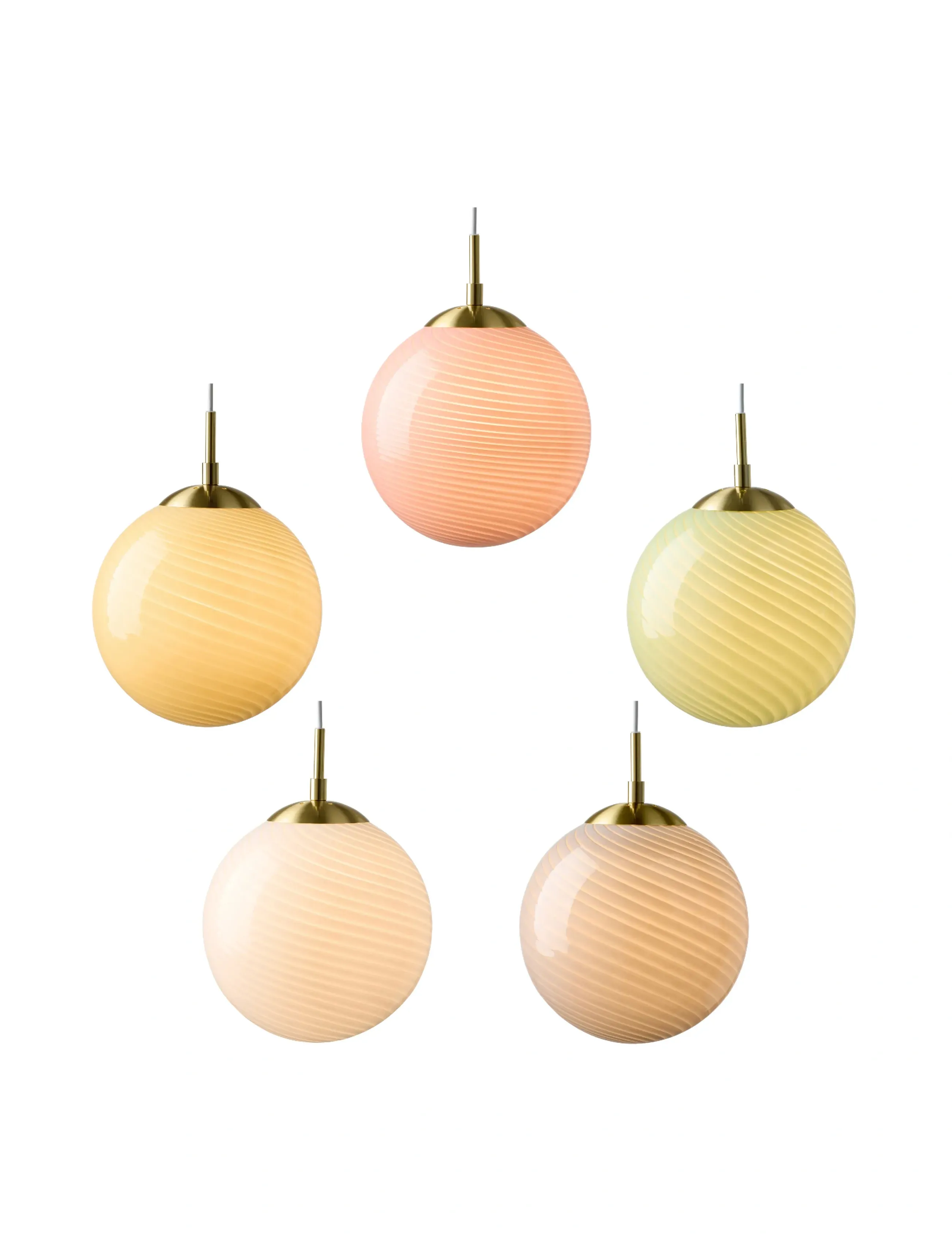 Halo Design Candy Ball Pendant, Ø 30 cm, Ceiling Lamps, Gold - Pendant Homeware