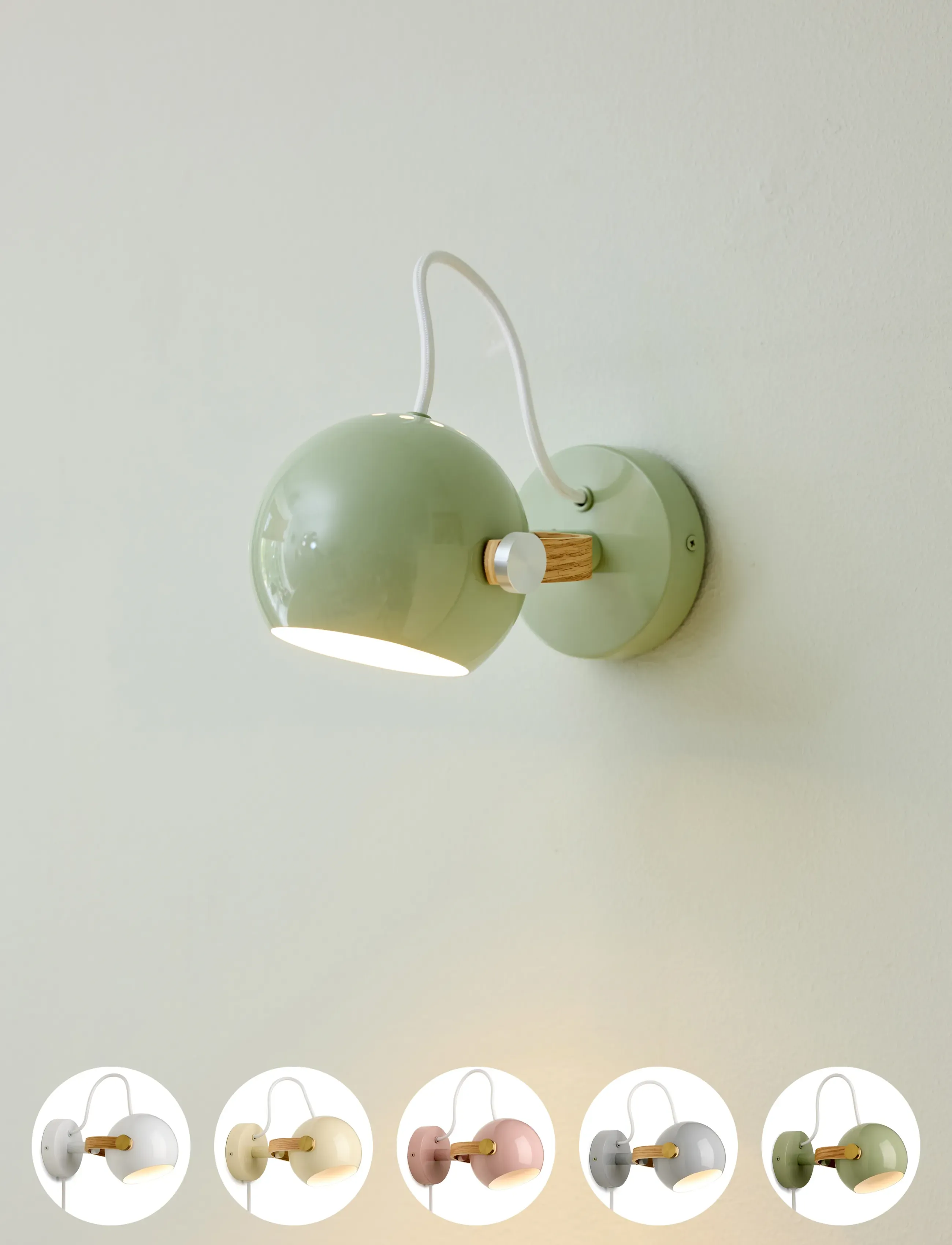 Halo Design - DC væglampe, Sage - glossy sage green - 4