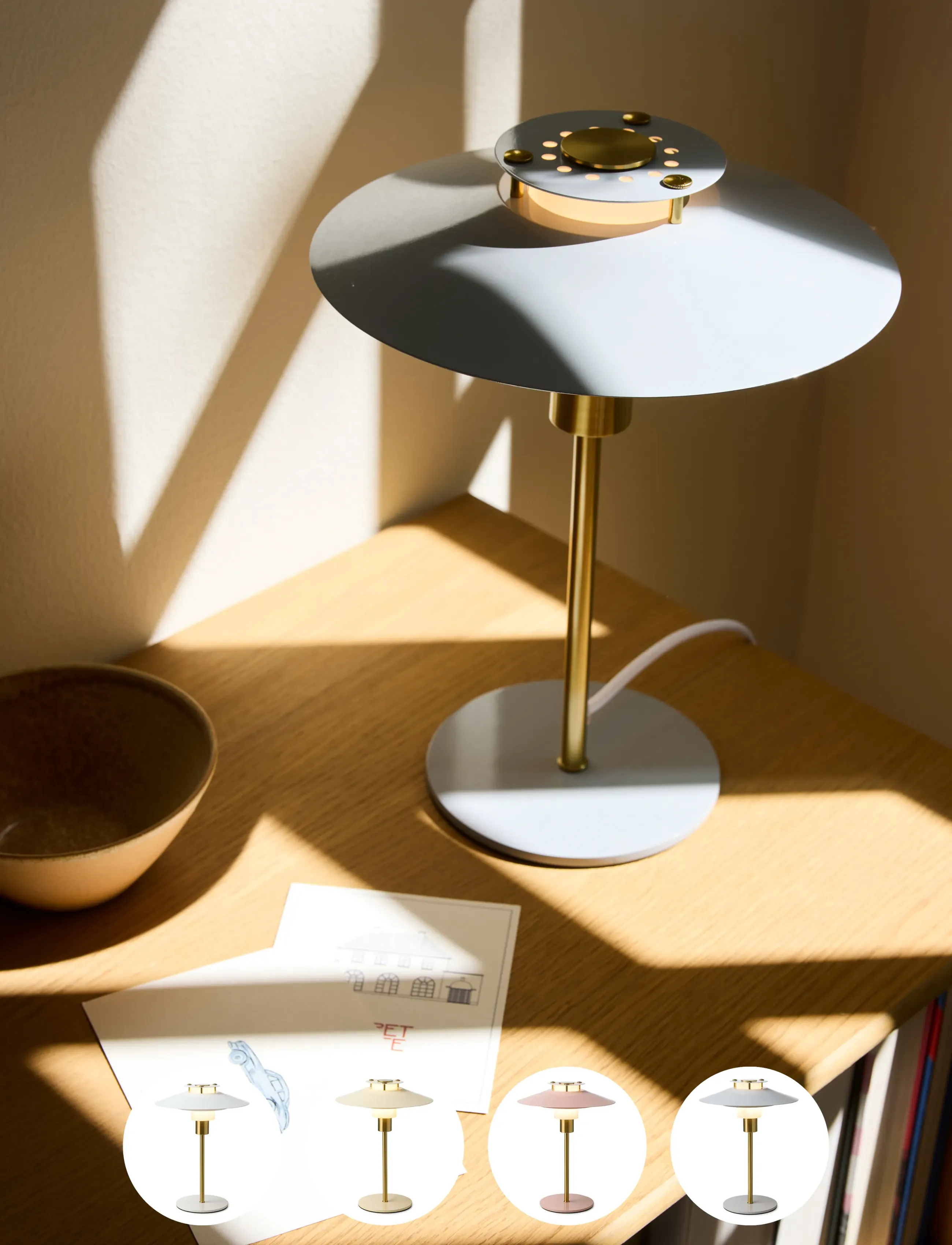 Halo Design - Rivoli bord, Grå - glossy light grey - 2