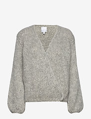 hálo - HUURRE hand knitted wrap knit - jumpers - grey - 0