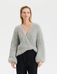 hálo - HUURRE hand knitted wrap knit - tröjor - grey - 2