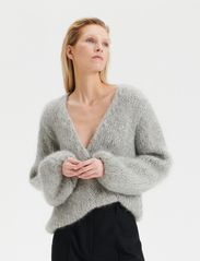 hálo - HUURRE hand knitted wrap knit - tröjor - grey - 4