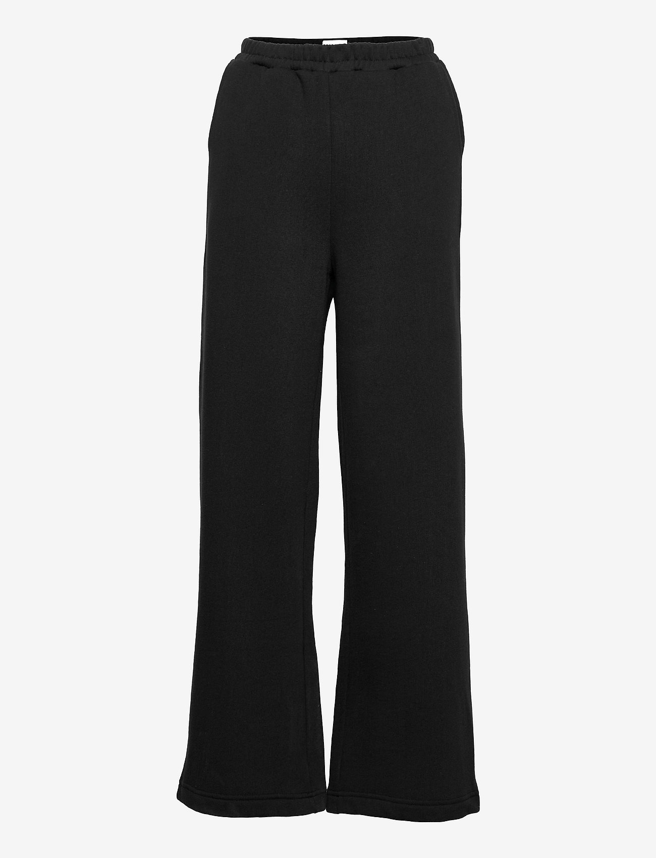 hálo - TUNDRA woolen wide college pants - joggingbroeken - black - 0