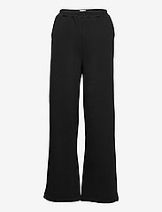 TUNDRA woolen wide college pants - BLACK