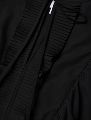 hálo - O-logo pleated devoré blouse - langermede bluser - black - 5