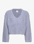 HUURRE knitted furry sweater - PASTEL BLUE