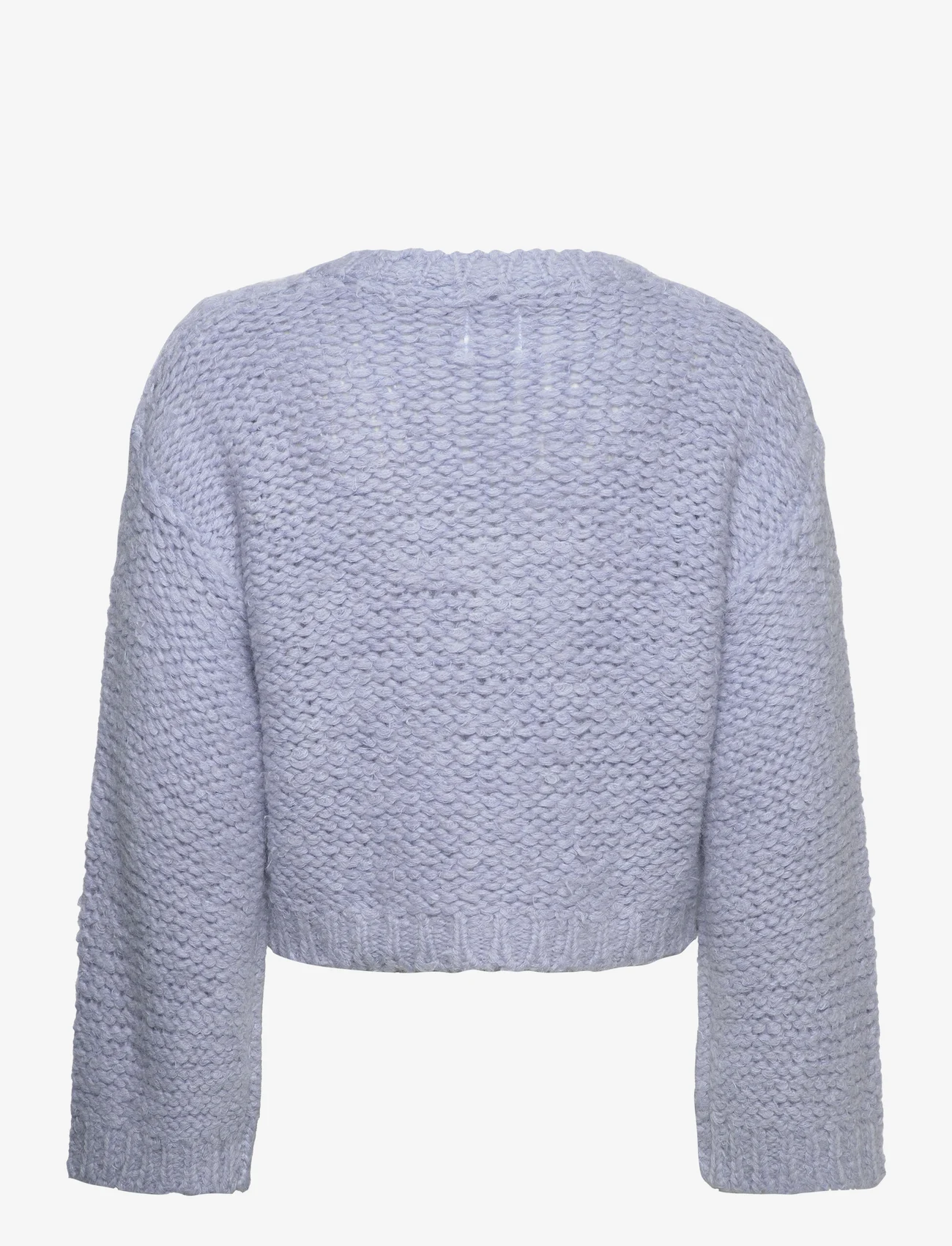 hálo - HUURRE knitted furry sweater - strikkegensere - pastel blue - 1