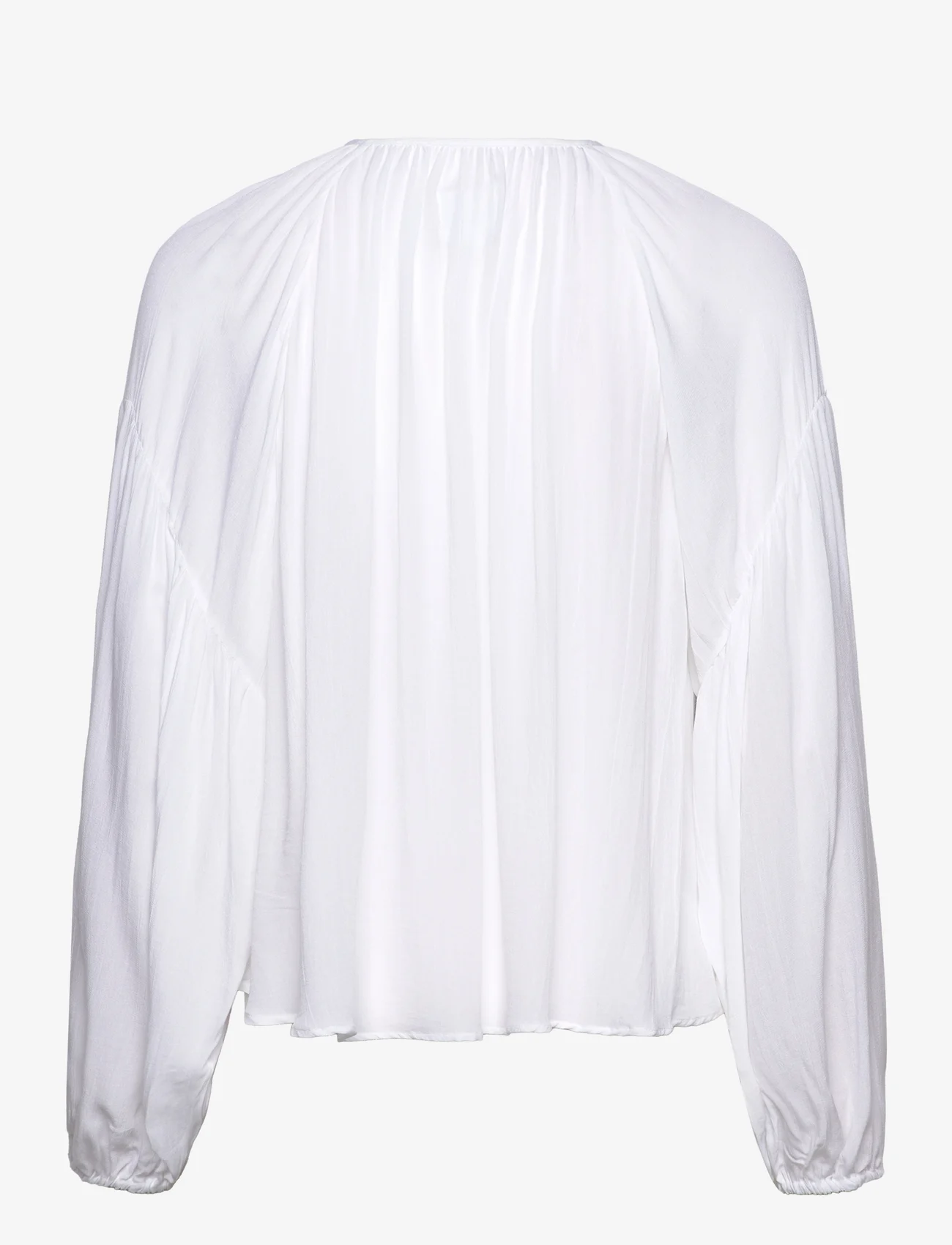 hálo - USVA CREPE BLOUSE - long-sleeved blouses - white - 1