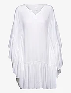 USVA FRILL KAFTAN DRESS - WHITE