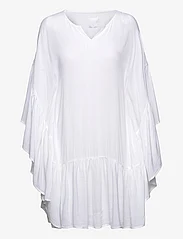 hálo - USVA FRILL KAFTAN DRESS - badplagg - white - 0
