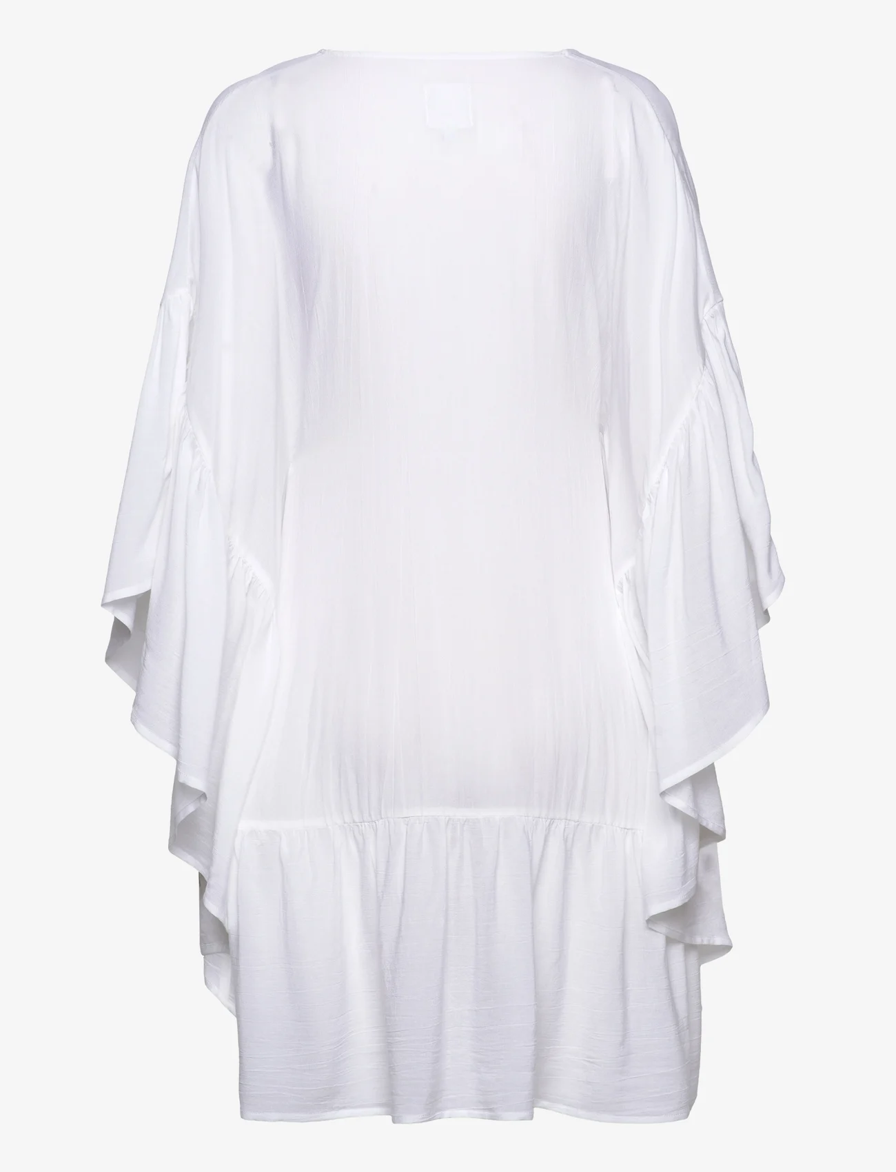 hálo - USVA FRILL KAFTAN DRESS - badplagg - white - 1