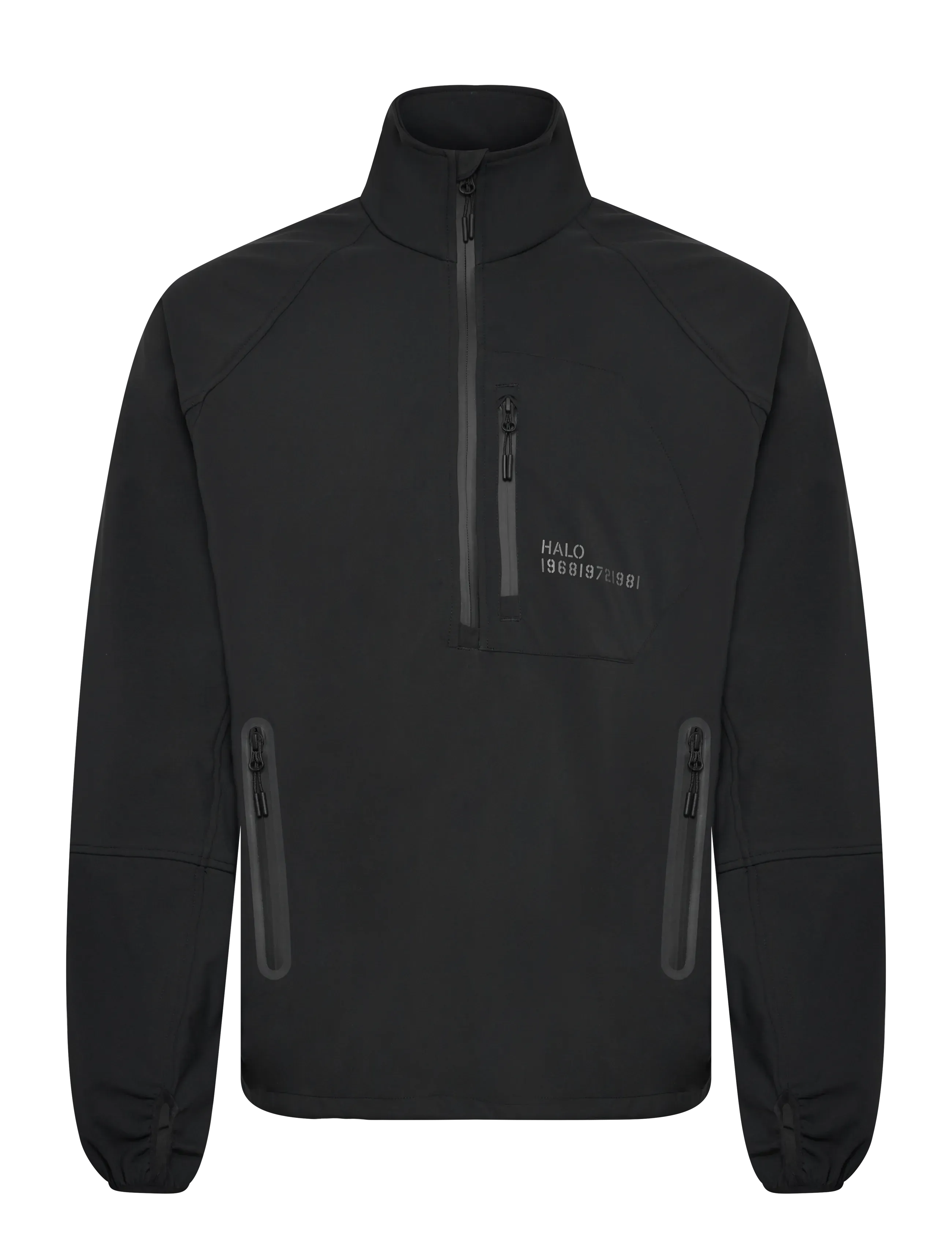 HALO HALO ELITE SOFTSHELL HALF ZIP - HALO - BLACK / black