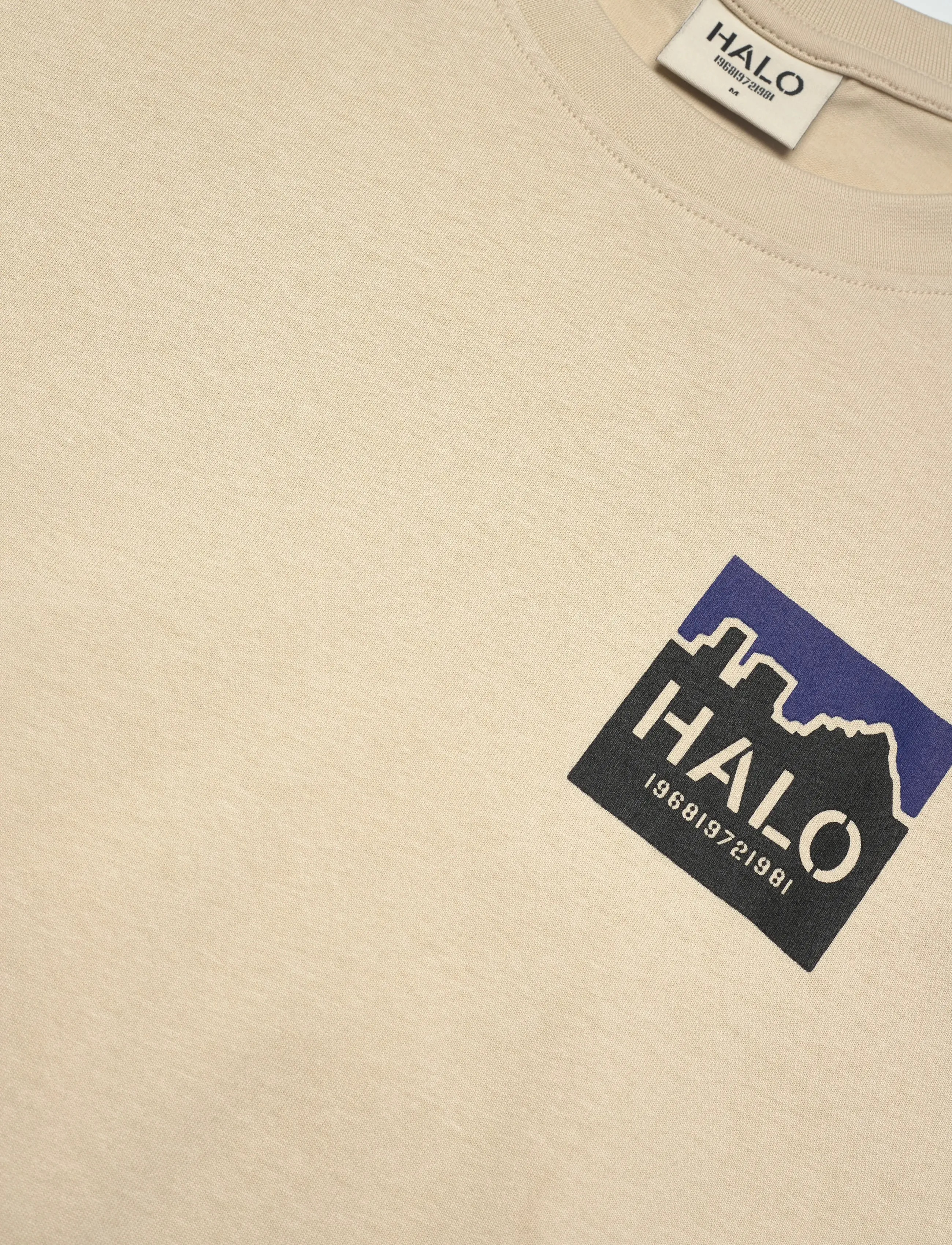 HALO - HALO GRAPHIC BOXY T-SHIRT - oyster gray/oyster gray - 2
