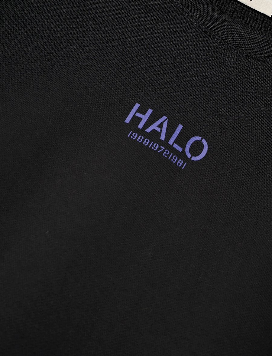 HALO - HALO GRAPHIC BOXY CREW - Överdelar - black/black - 2