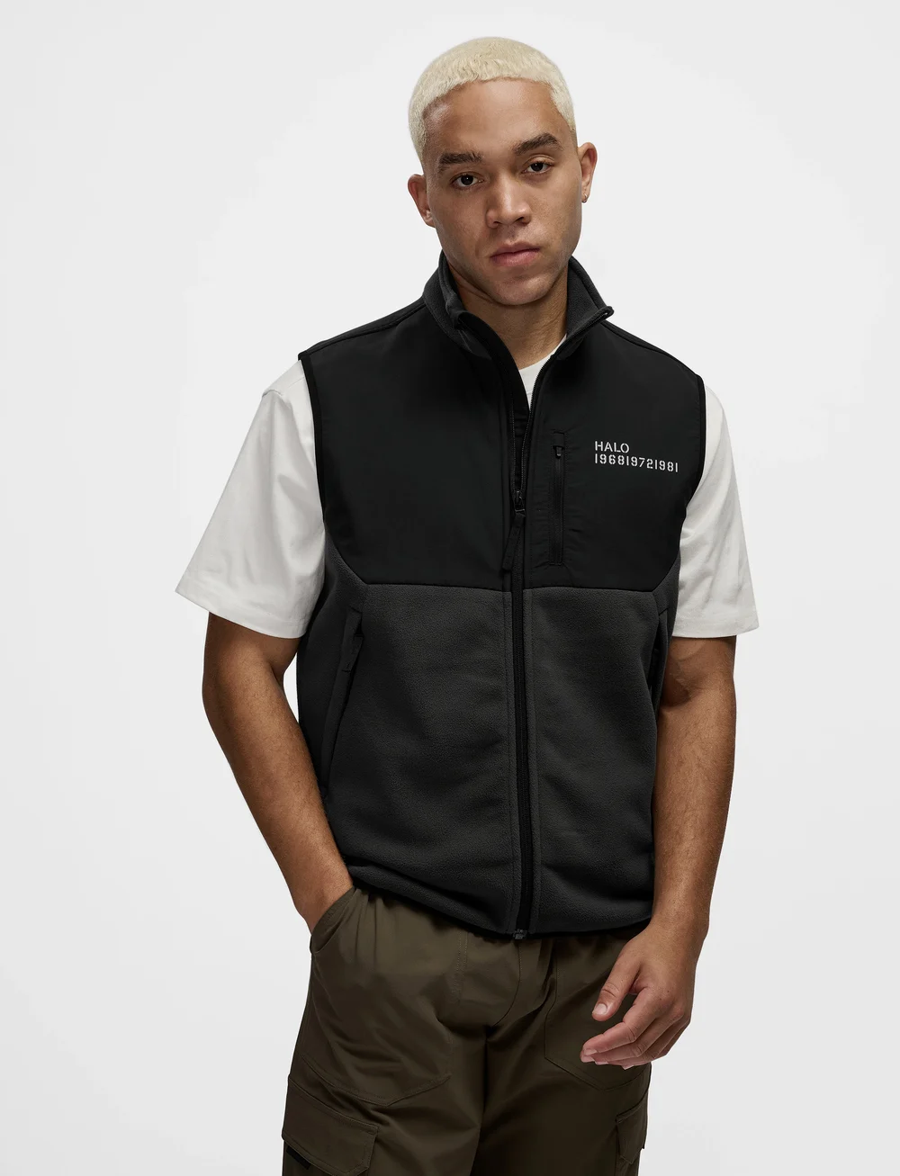 HALO - HALO BLOCKED FLEECE VEST - fleecet ja välikerrokset - black - 0