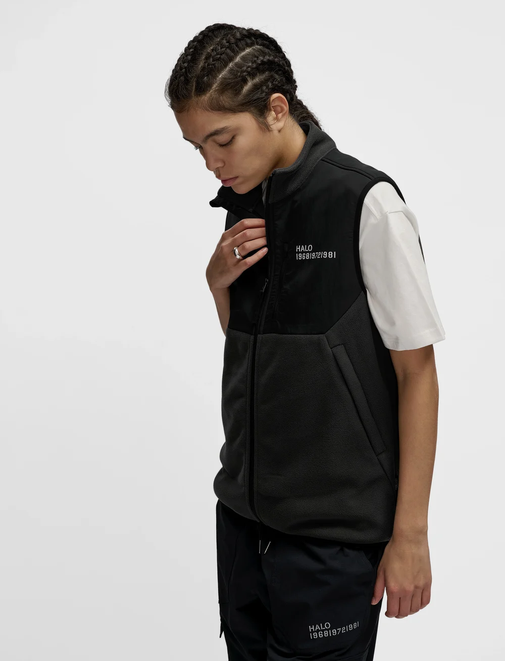 HALO - HALO BLOCKED FLEECE VEST - fleecet ja välikerrokset - black - 3
