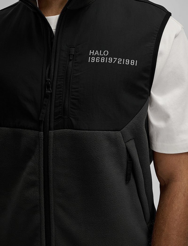 HALO - HALO BLOCKED FLEECE VEST - léttir jakkar - black - 5