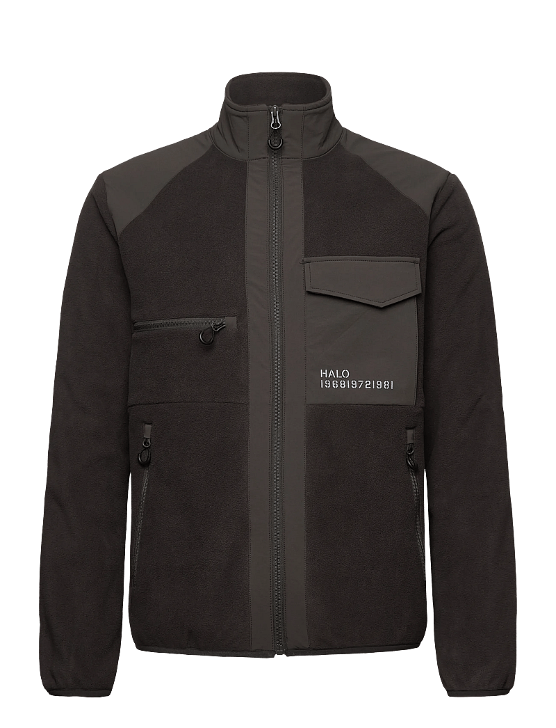HALO - HALO PANELED FLEECE JACKET - fleece & midlayer - raven - 0