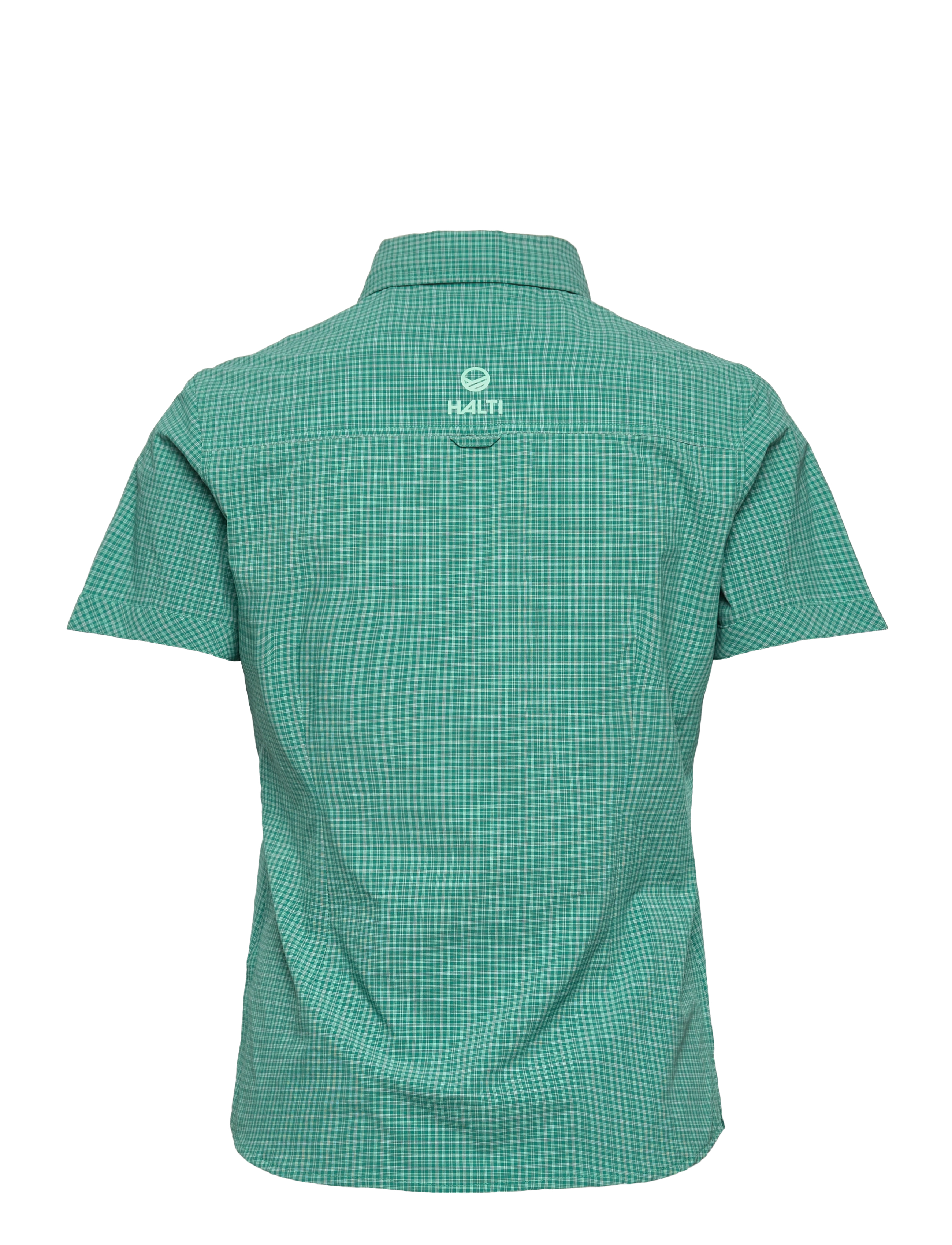Halti - Leiri W SS check Shirt - porcelain green print - 1