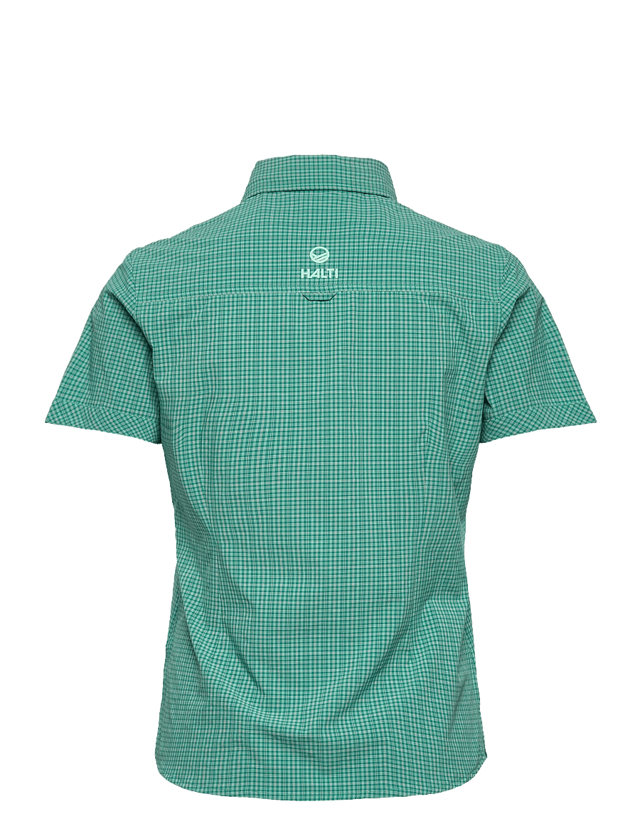 Halti - Leiri W SS check Shirt - porcelain green print - 1