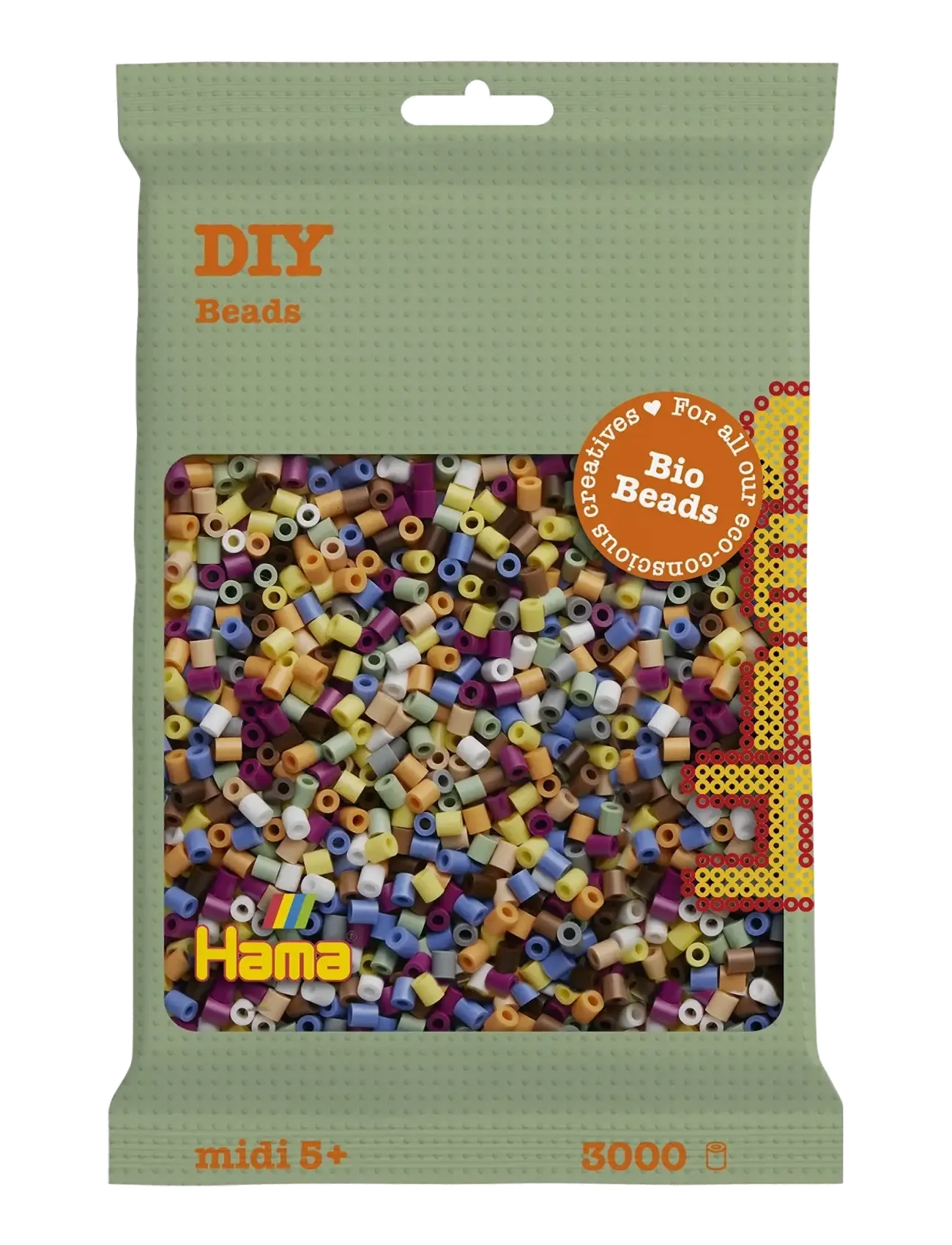 Hama Hama Midi Bio Beads 3000 Pcs Mix 197, One Size, Multi/patterned, Håndværk > Perler, Børn
