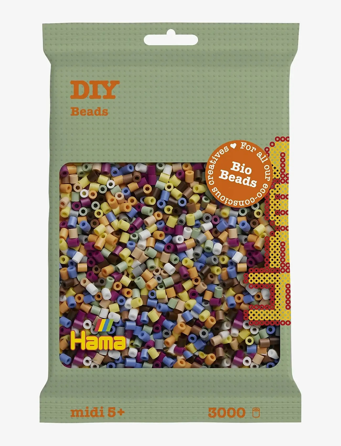 Hama - Hama Midi Bio Beads 3000 pcs Mix 197 - pärlor - multi - 0
