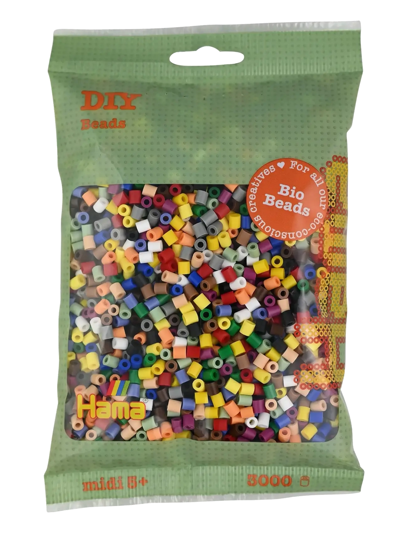 Hama Hama Midi Bio Beads 3000 Pcs Mix 199, One Size, Multi/patterned, Håndværk > Perler, Børn