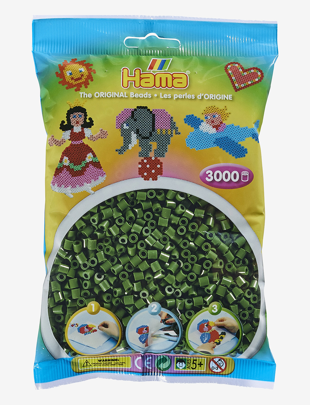 Hama - Hama Midi beads 3000 pcs. Forest Green - perler - forest green - 0
