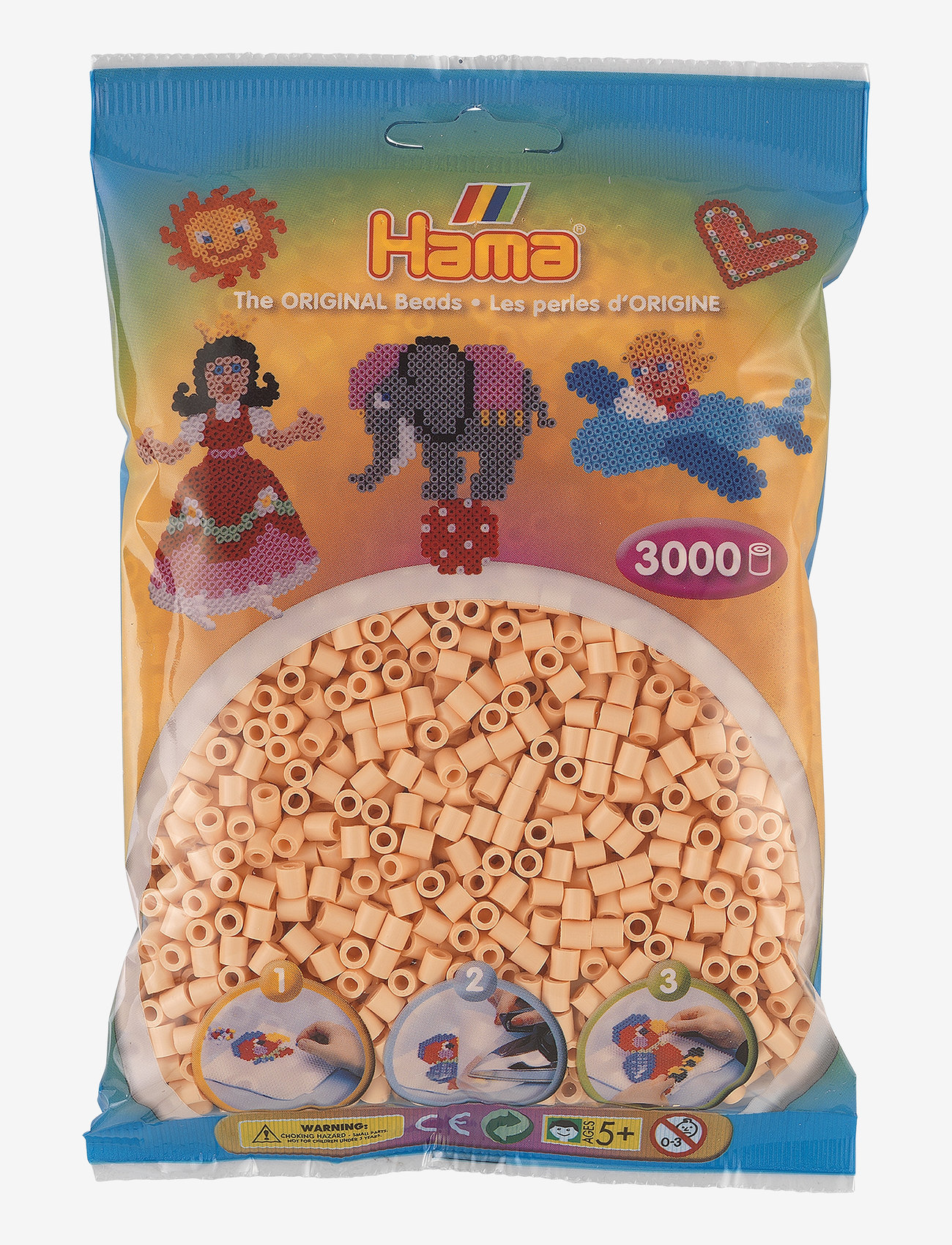 Hama - Hama Midi beads 3000 pcs. Light Peach - pärlor - light peach - 0