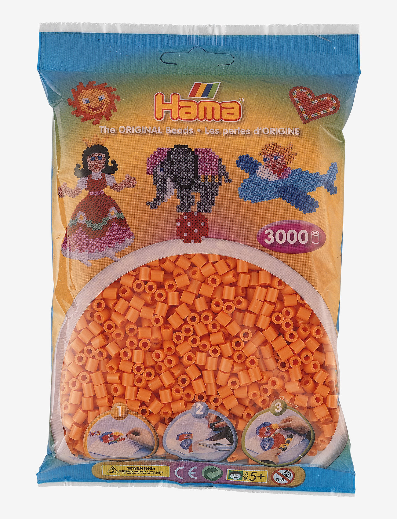 Hama - Hama Midi beads 3000 pcs. Apricot - pärlor - apricot - 0