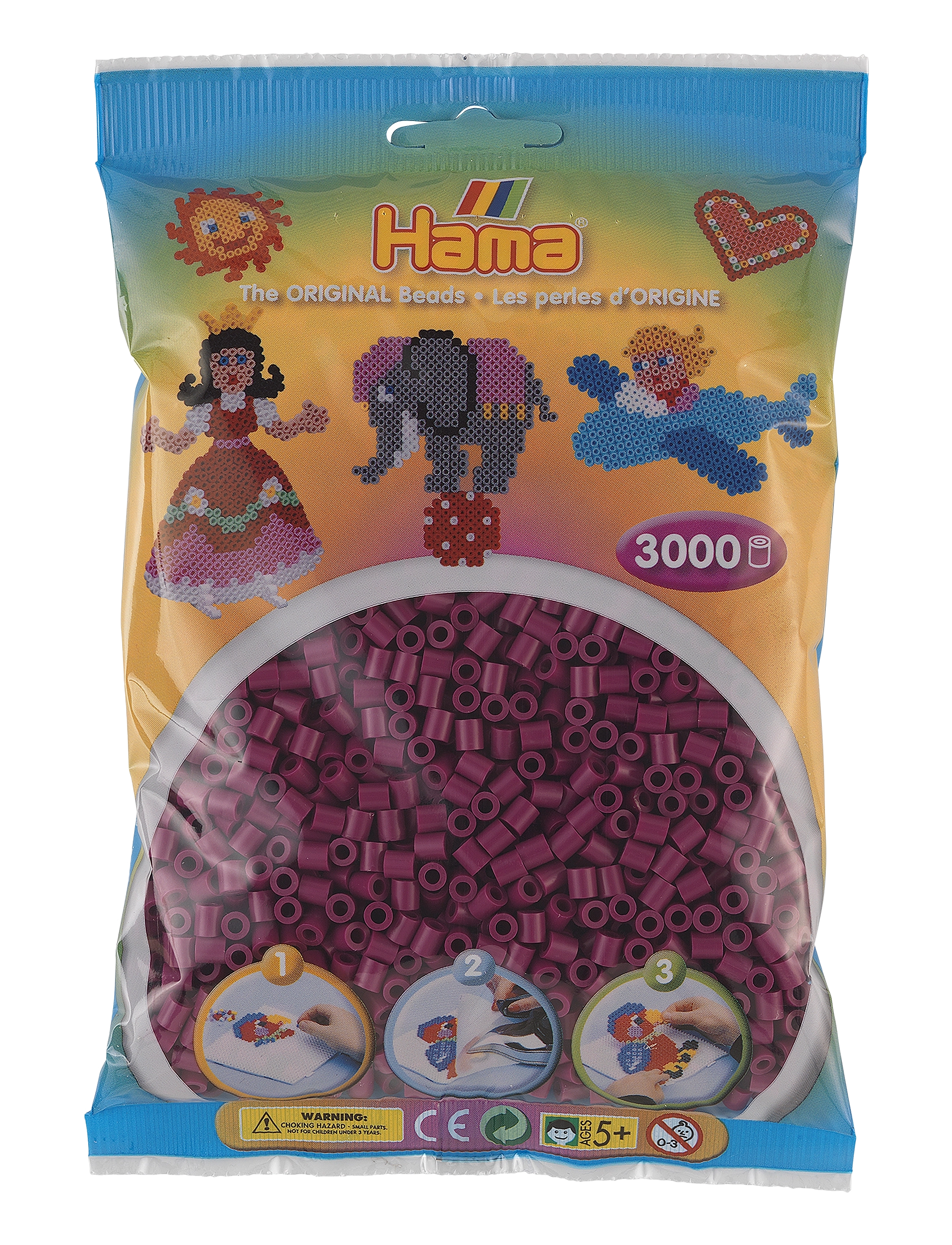 Hama Midi beads 3000 pcs. Plum - PLUM