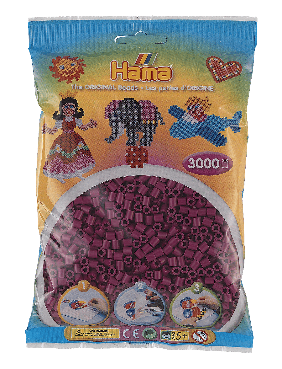 Hama - Hama Midi beads 3000 pcs. Plum - pärlor - plum - 0