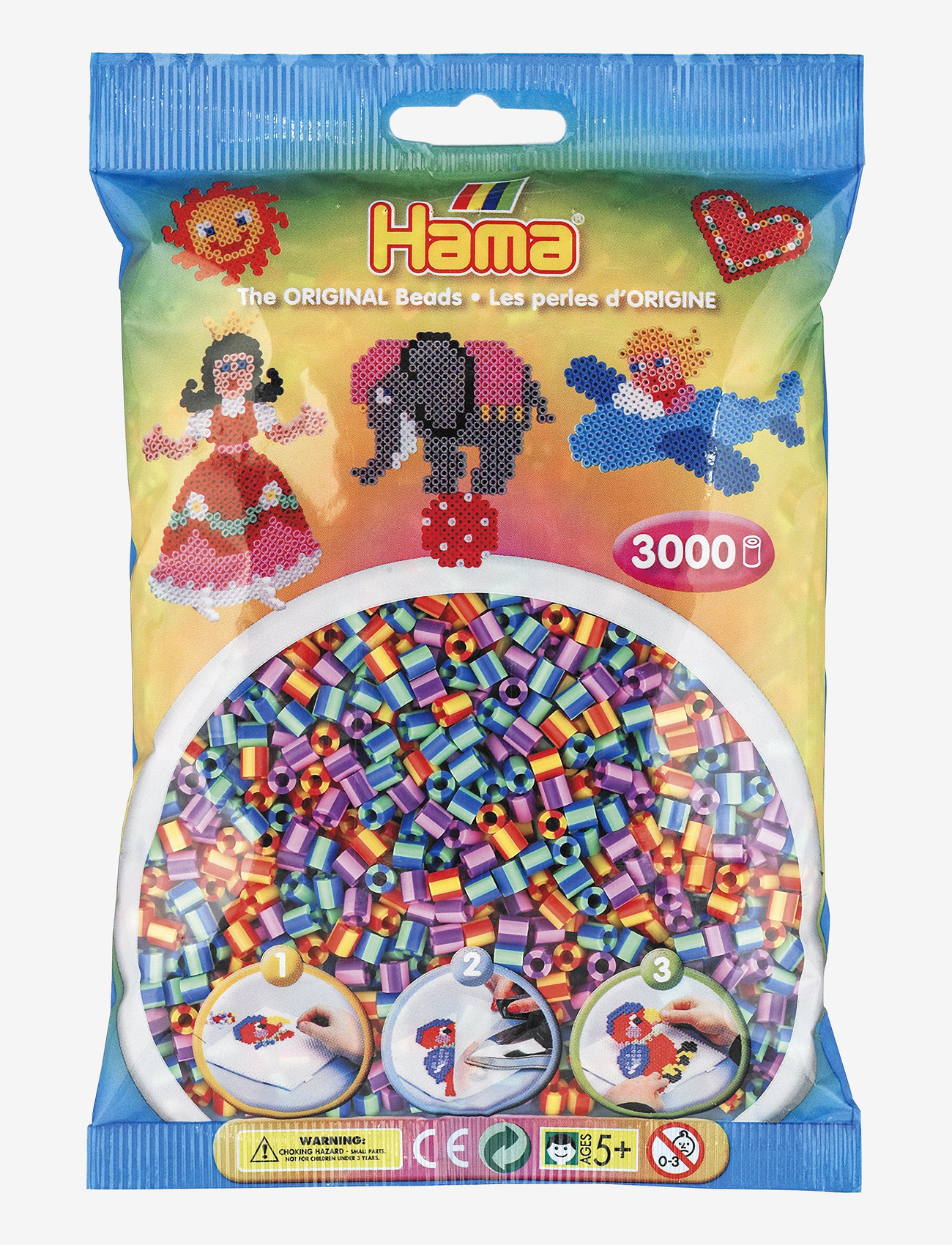 Hama - Hama Midi beads 3000 pcs. Striped Mix 92 - perler - multi - 0