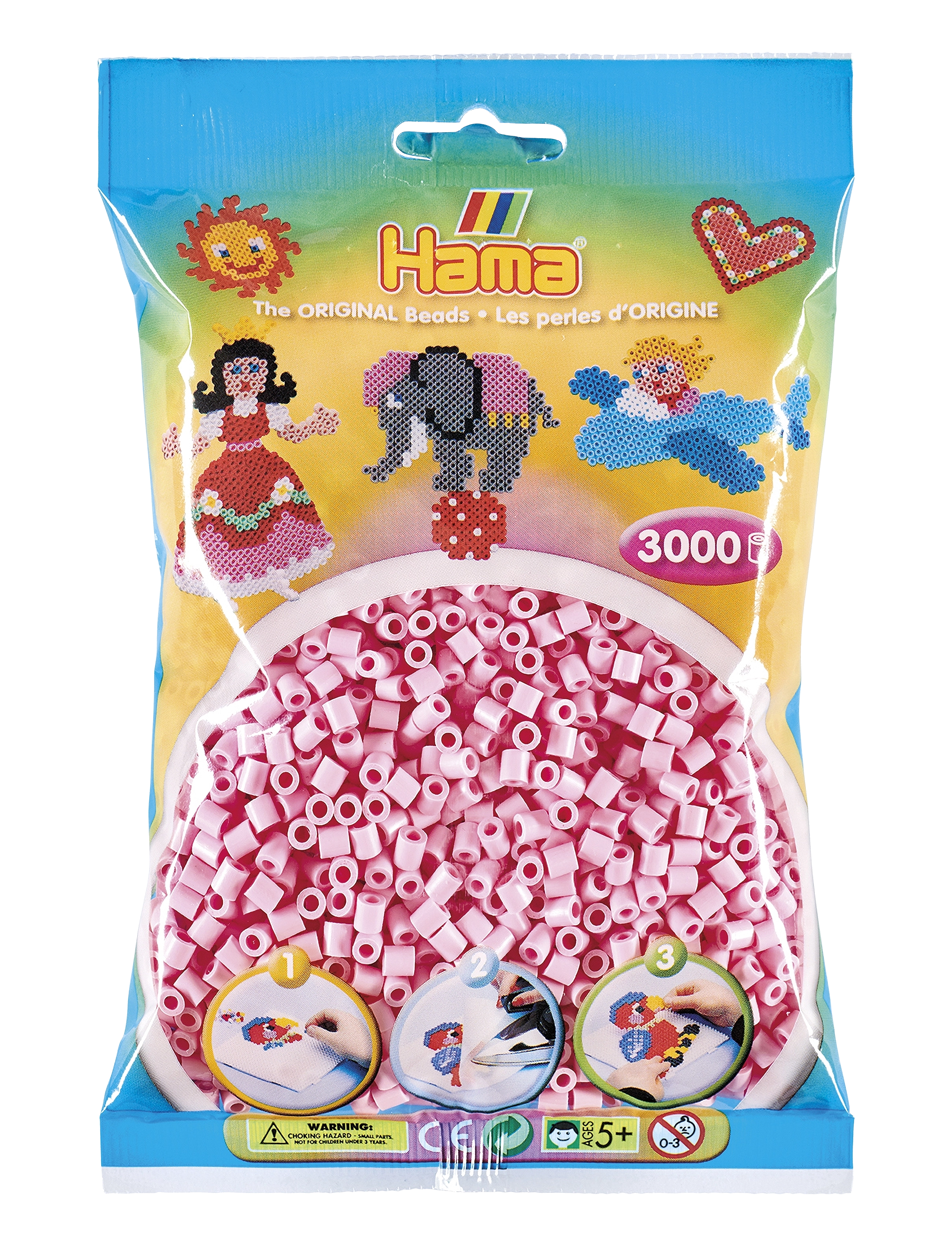 Hama Hama Midi Beads 3000 Pcs Pastel Rose, One Size, Multi/patterned, Håndværk > Perler, Børn