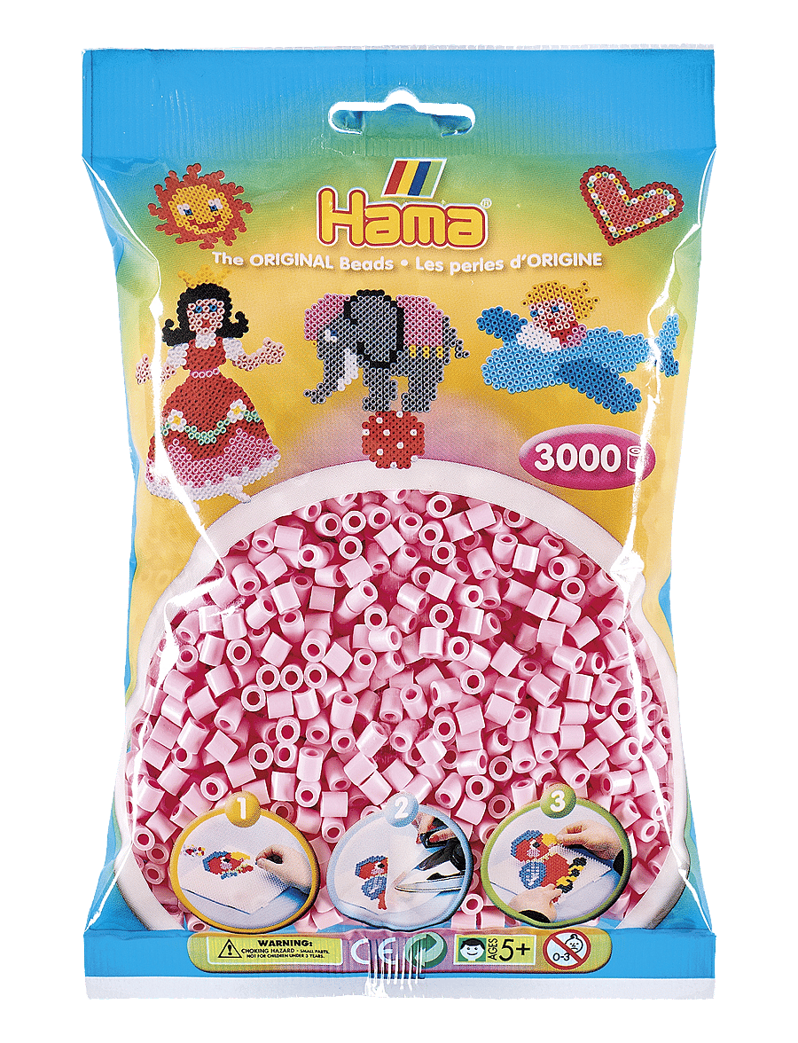 Hama - Hama Midi Beads 3000 pcs Pastel Rose - pärlor - pink - 0