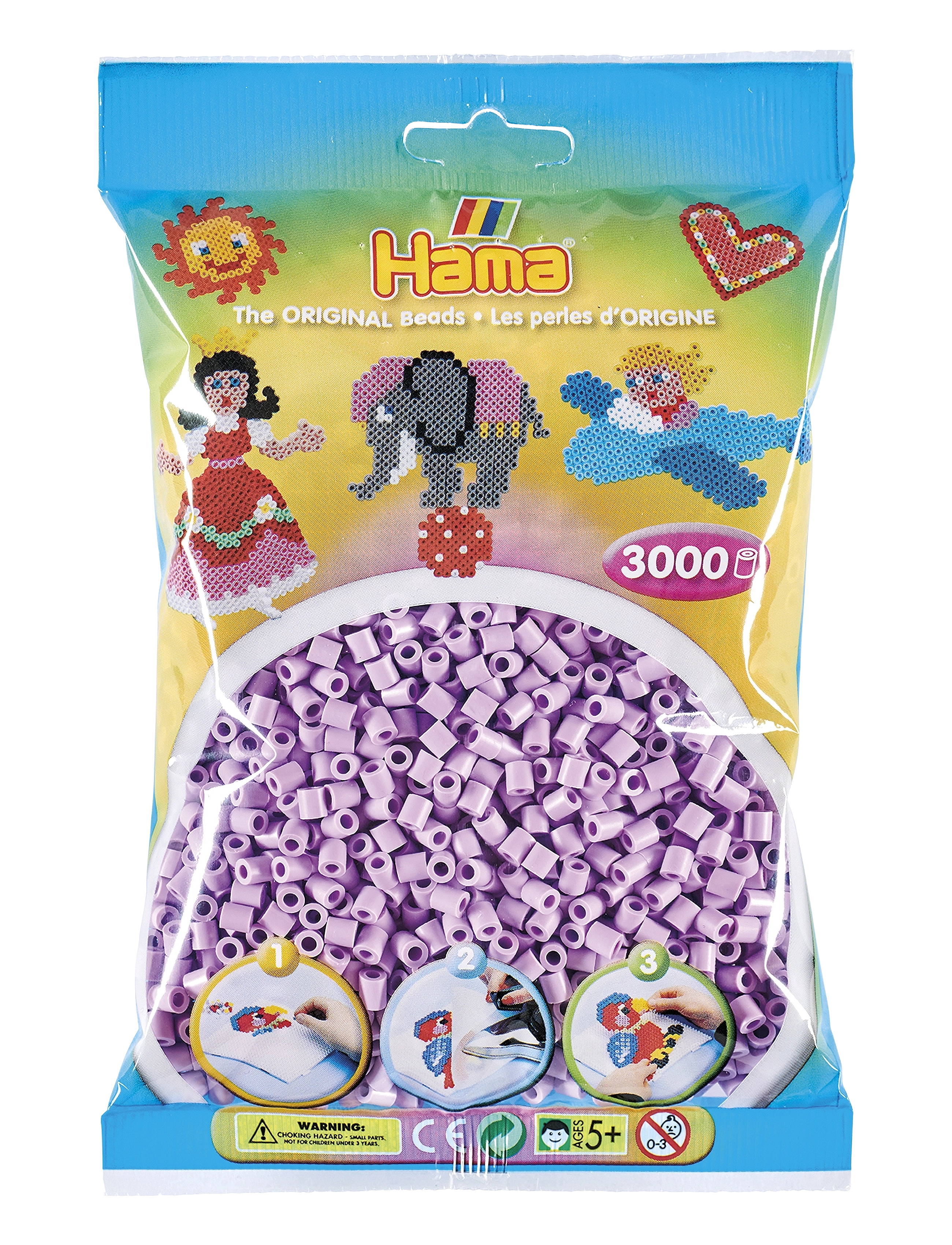 Hama Hama Midi Beads 3000 pcs Pastel Lilac - Hama - LIGHT PURPLE / undefined